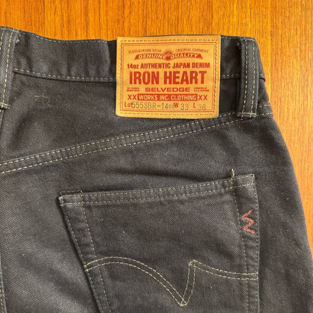Iron Heart black 555SBR 14oz jeans